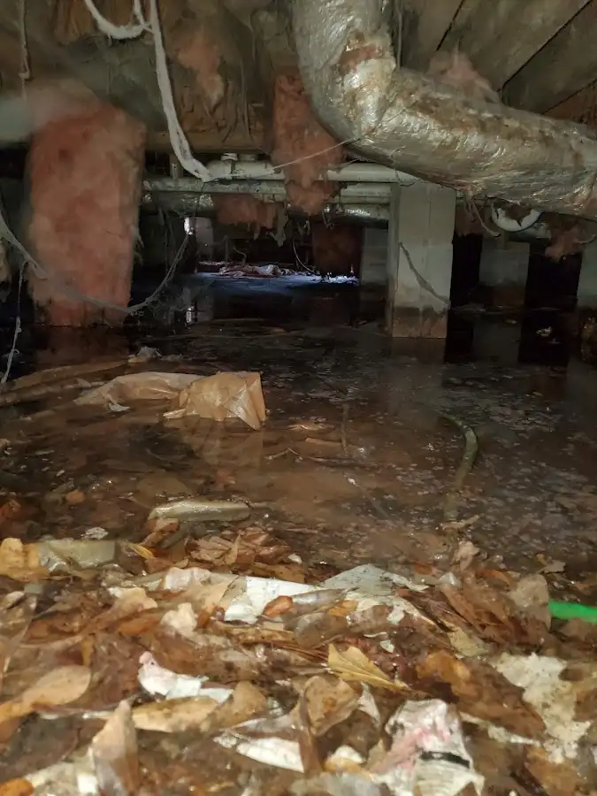 Crawl space flood assessment for Commercial Water Damage Restoration in Eden Prairie